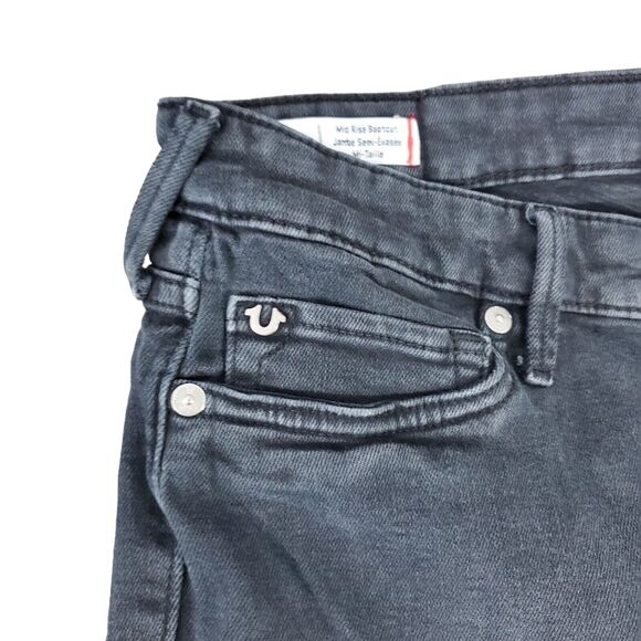 TRUE RELIGION Jeans BECCA Womens 31 Black Mid Rise Casual Designer Denim Outdoor - Picture 8 of 12